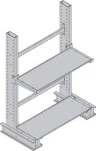 Cantilever Rack solid decking