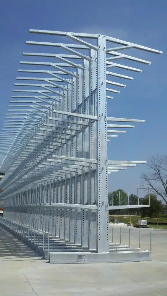 Galvanized outdoor cantilever racking